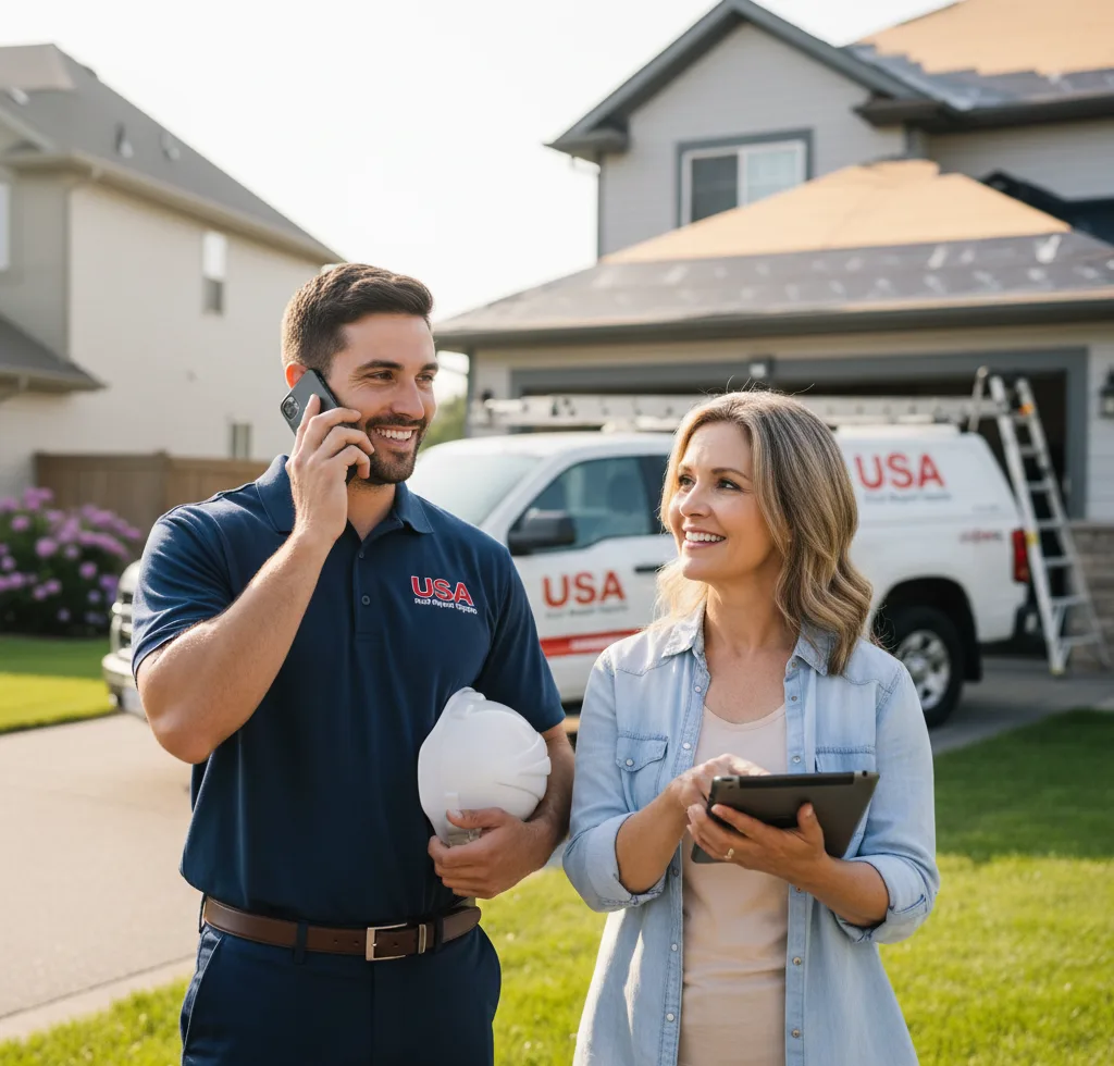 USA Roof Repair Experts customer support in Jenkins